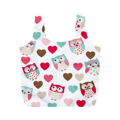 Lovely Owls Full Print Recycle Bag (M) from ArtsNow.com Front