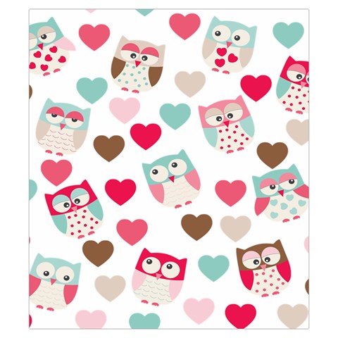 Lovely Owls Drawstring Pouch (Small) from ArtsNow.com Front