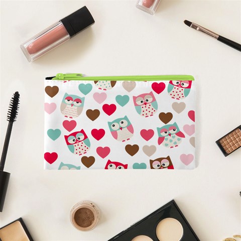 Lovely Owls Cosmetic Bag (XS) from ArtsNow.com Front