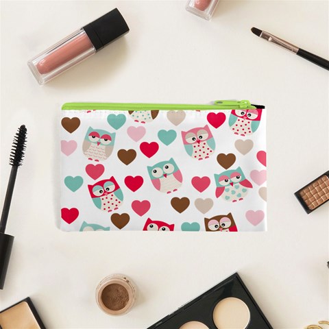 Lovely Owls Cosmetic Bag (XS) from ArtsNow.com Back