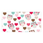 Lovely Owls Satin Shawl 45  x 80 