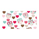 Lovely Owls Satin Wrap 35  x 70 