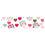 Lovely Owls Oblong Satin Scarf (16  x 60 )