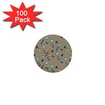 Wild Forest Friends  1  Mini Button (100 pack) 