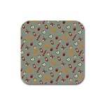 Wild Forest Friends  Rubber Square Coaster (4 pack)