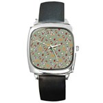 Wild Forest Friends  Square Metal Watch