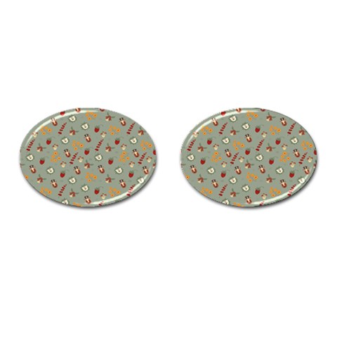 Wild Forest Friends  Cufflinks (Oval) from ArtsNow.com Front(Pair)