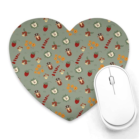 Wild Forest Friends  Heart Mousepad from ArtsNow.com Front