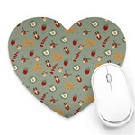 Wild Forest Friends  Heart Mousepad