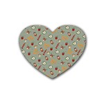 Wild Forest Friends  Rubber Coaster (Heart)