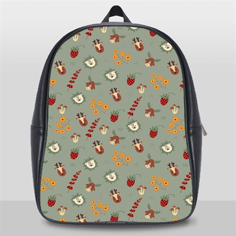 Wild Forest Friends  School Bag (Large) from ArtsNow.com Front