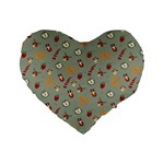 Wild Forest Friends  Standard 16  Premium Heart Shape Cushion 