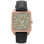 Wild Forest Friends  Rose Gold Leather Watch 