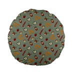 Wild Forest Friends  Standard 15  Premium Flano Round Cushion 