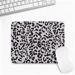 Leopard print gray theme Small Mousepad