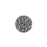 Leopard print gray theme 1  Mini Button