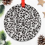 Leopard print gray theme Ornament (Round)