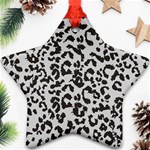 Leopard print gray theme Ornament (Star)