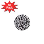 Leopard print gray theme 1  Mini Magnet (10 pack) 