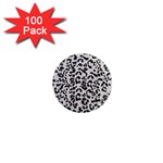 Leopard print gray theme 1  Mini Magnet (100 pack) 