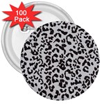 Leopard print gray theme 3  Button (100 pack)