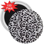 Leopard print gray theme 3  Magnet (100 pack)