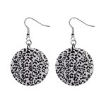 Leopard print gray theme Mini Button Earrings