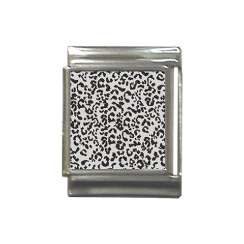 Leopard print gray theme Italian Charm (13mm) from ArtsNow.com Front