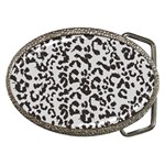 Leopard print gray theme Belt Buckle