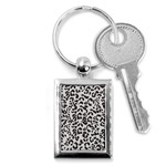 Leopard print gray theme Key Chain (Rectangle)