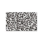 Leopard print gray theme Sticker (Rectangular)