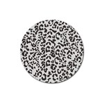 Leopard print gray theme Magnet 3  (Round)