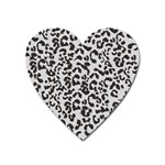 Leopard print gray theme Magnet (Heart)