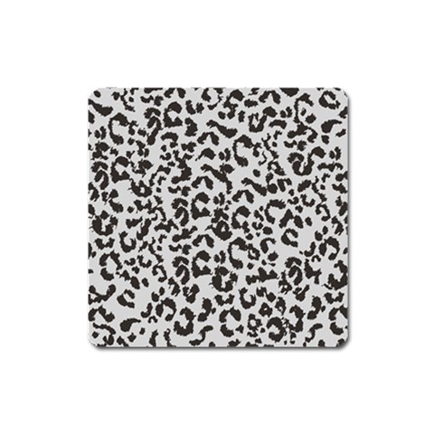 Leopard print gray theme Magnet (Square) from ArtsNow.com Front