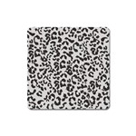 Leopard print gray theme Magnet (Square)