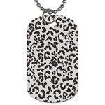 Leopard print gray theme Dog Tag (One Side)