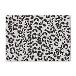 Leopard print gray theme Sticker A4 (10 pack)