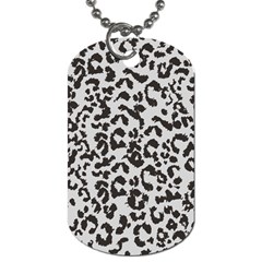 Leopard print gray theme Dog Tag (Two Sides) from ArtsNow.com Front