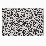 Leopard print gray theme Postcards 5  x 7  (Pkg of 10)