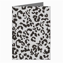 Leopard print gray theme Greeting Cards (Pkg of 8) from ArtsNow.com Left