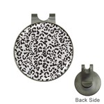 Leopard print gray theme Golf Ball Marker Hat Clip