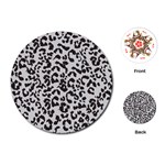 Leopard print gray theme Playing Cards Single Design (Round)