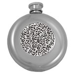 Leopard print gray theme Hip Flask (5 oz)