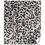 Leopard print gray theme Canvas 8  x 10 