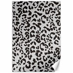 Leopard print gray theme Canvas 12  x 18 