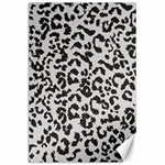 Leopard print gray theme Canvas 24  x 36 