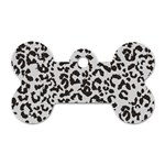 Leopard print gray theme Dog Tag Bone (One Side)