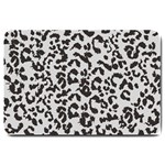 Leopard print gray theme Large Doormat