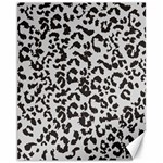 Leopard print gray theme Canvas 11  x 14 