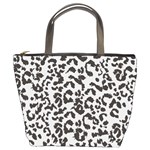 Leopard print gray theme Bucket Bag